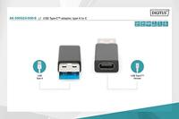 Digitus USB 3.2 Gen 1 (USB 3.0) Adapter [1x USB 3.2 Gen 1 stekker A (USB 3.0) - 1x USB-C bus] AK-300524-000-S - thumbnail