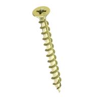 Heco-Topix spaanplaatschroeven - platkop - 4x30 mm - pozidriv geel - 1000 st - thumbnail