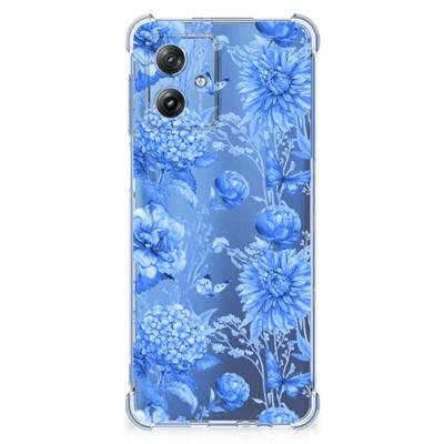 Case voor Motorola Moto G54 Flowers Blue Case voor Motorola Moto G54 Flowers Blue