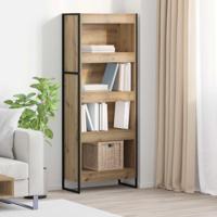 Boekenkast Ambachtelijk eiken 80 x 30 x 155 cm Bewerkt hout - thumbnail
