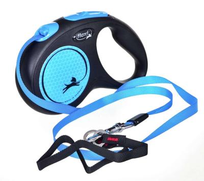 FLEXI ROLLIJN NEW NEON TAPE ZWART / NEON BLAUW M 5 MTR TOT 25 KG