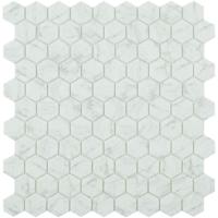 Mozaiek hexagon statuario 3.5x3.5cm - thumbnail