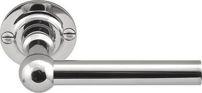 Formani FERROVIA FVL100/48 deurkruk L-model ongeveerd op rozet - gepolijst RVS