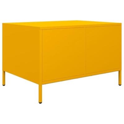 Tv-meubel 68x50x43,5 cm koudgewalst staal mosterdgeel