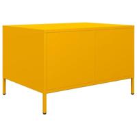 Tv-meubel 68x50x43,5 cm koudgewalst staal mosterdgeel - thumbnail