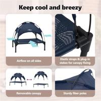 VidaXL Hondenbed marineblauw 71 x 64 x 71 cm staal - thumbnail