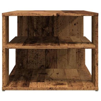 Salontafel 100x50x40 cm bewerkt hout oud houtkleurig