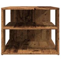 Salontafel 100x50x40 cm bewerkt hout oud houtkleurig - thumbnail