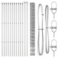 Weidehekwerk Zilver 25 x 1.6 m Gegalvaniseerd staal - thumbnail