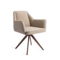 Jesper Home Draaibare Eetkamerstoel 'Tome' Turn Brown, kleur Great Greige - thumbnail