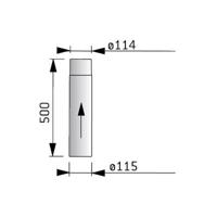 Harvia | Kachelpijp 50 cm - Ø115 mm RVS - thumbnail