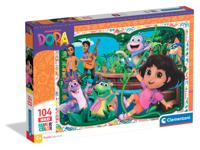 Clementoni Dora Super Color puzzel park maxi - 104 stukjes - thumbnail