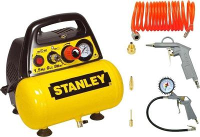 OLIEVRIJE COMPRESSOR 6L+PNEUMATISCHE KIT STANLEY