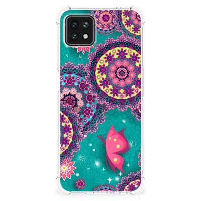 OPPO A53 5G | A73 5G Back Cover Cirkels en Vlinders OPPO A53 5G | A73 5G Back Cover Cirkels en Vlinders