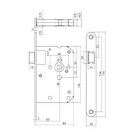 Intersteel Slotkast loopslotDomus wit 55mm - 0094.954011 - thumbnail