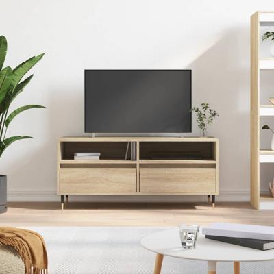 Tv-meubel 100x34,5x44,5 cm bewerkt hout sonoma eikenkleurig Tv-meubel 100x34,5x44,5 cm bewerkt hout sonoma eikenkleurig