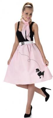 Roze Rok Met Poedel En Sjaal Jaren 50