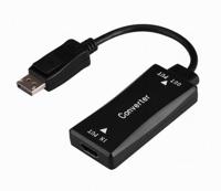 Actieve 4K HDMI (v) naar DisplayPort (m) adapterkabel, zwart - thumbnail