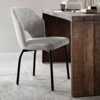 MUST Living Eetkamerstoel 'Bloom' kleur Lichtgrijs - thumbnail