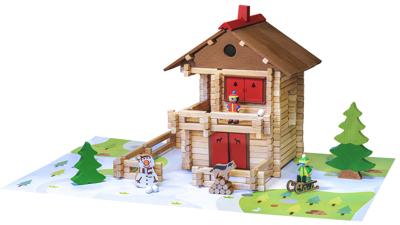 JEUJURA - Houten bouwset - Het grote alpenchalet - 215 onderdelen - Geschikt voor kinderen vanaf 5 jaar