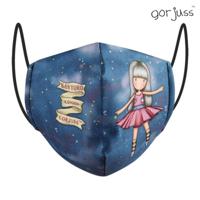 Hygiënisch en herbruikbaar gezichtsmasker gemaakt van stof Gorjuss SF-822026-896 Blauw - thumbnail