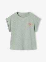 T-shirt meisjes sportkleding saliegroen - thumbnail