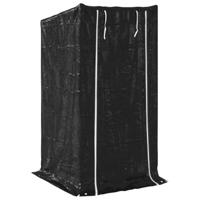 VidaXL Haardhoutrek met regenhoes 100x100x200 cm gegalvaniseerd staal - thumbnail