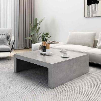Salontafel 100x100x35 cm spaanplaat betongrijs