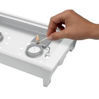 Brabantia schotelwarmer met 2 kaarsjes wit / grijs rooster - thumbnail