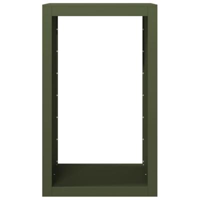 VidaXL Haardhoutrek 60x40x100 cm staal groen