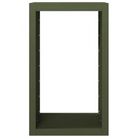 VidaXL Haardhoutrek 60x40x100 cm staal groen - thumbnail