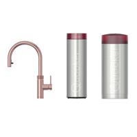 Quooker flex kokendwaterkraan - draaibare & uittrekbare uitloop - Combi+ incl. Cube reservoir - Warm / kokend / bruisend / gefilterd water - Rosé koper 22+XRCO-CUBE - thumbnail