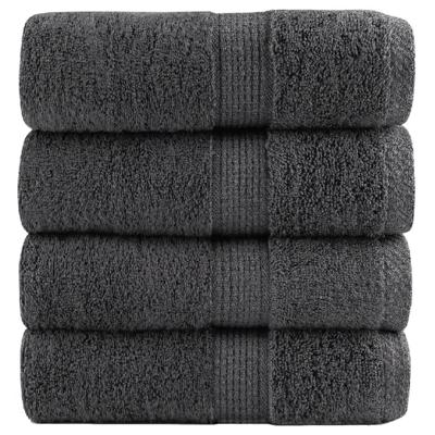 VidaXL Premium washandjes solund 4 stuks antraciet 30x30 cm 600 g/m²