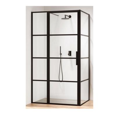 Douchecabine Sealskin Soho Matzwart 120x100cm 210cm Hoog Helderglas 8mm Douchecabine Sealskin Soho Matzwart 120x100cm 210cm Hoog Helderglas 8mm