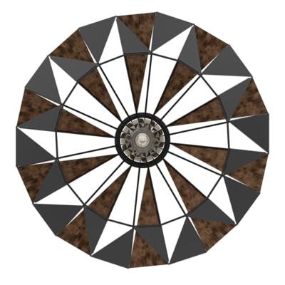 Eglo PlafondlampCarlton 6 zwart/koper Ø 47cm - 43399