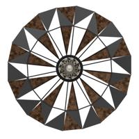 Eglo PlafondlampCarlton 6 zwart/koper Ø 47cm - 43399 - thumbnail