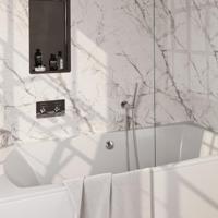 Brauer Chrome Edition Thermostatische Inbouw Badkraan Drukknoppen - Badvulcombinatie - Staaf - Doucheslang - Wandaansluitbocht - Handdouche - Chroom - thumbnail