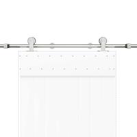 VidaXL Schuifdeur onderdelenset 200 cm roestvrij staal zilverkleurig - thumbnail