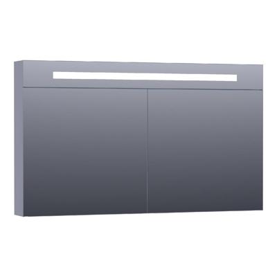 Brauer Promise Deluxe Spiegelkast - 120 cm - met Directe Verlichting - 2 Dubbelzijdige Spiegeldeuren - Mat Grijs