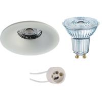 LED Spot Set - OSRAM Parathom PAR16 930 36D - Pragmi Nora Pro - GU10 Fitting - Dimbaar - Inbouw Rond - Mat Wit - 3.7W - Warm Wit 3000K - Ø82mm - thumbnail