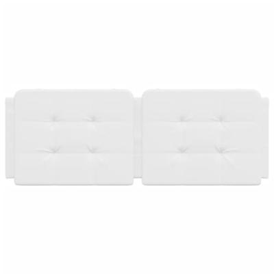 Hoofdbordkussen 120 cm kunstleer wit