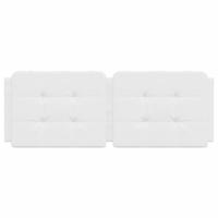 Hoofdbordkussen 120 cm kunstleer wit - thumbnail