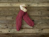 De Witte Lietaer De Witte Lietaer Yamuna Home Socks 40-46 wine red - thumbnail