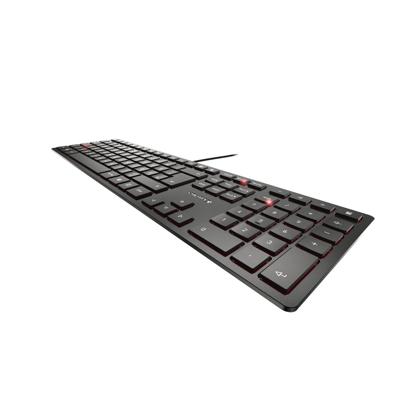 CHERRY KC 6000 Slim toetsenbord Universeel USB AZERTY Belgisch Zwart