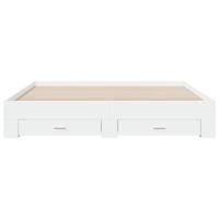 Bedframe met lades bewerkt hout wit 180x200 cm - thumbnail