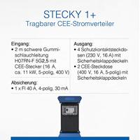 AS Schwabe STECKY 1+ 400V CEE 60845 CEE-stroomverdeler 400 V 16 A - thumbnail