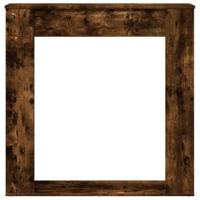 Haardombouw 100x20x100 cm bewerkt hout gerookt eikenkleurig - thumbnail