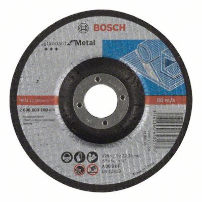 Bosch Accessories 2608603160 2608603160 Doorslijpschijf gebogen 125 mm 1 stuk(s) Staal Bosch Accessories 2608603160 2608603160 Doorslijpschijf gebogen 125 mm 1 stuk(s) Staal