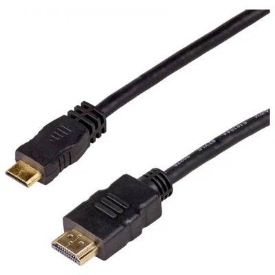 Akyga AK-HD-10M HDMI-kabel Aansluitkabel HDMI-A-stekker, HDMI-mini-C-stekker 1 m Zwart