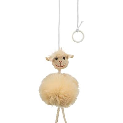 TRIXIE SCHAAP AAN ELASTISCH KOORD PLUCHE MET CATNIP 20 CM 4 ST - thumbnail